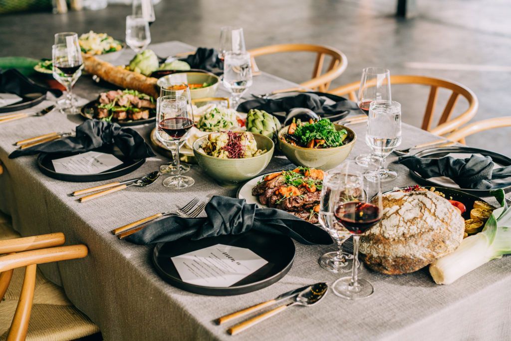 Elegant dinner table setting