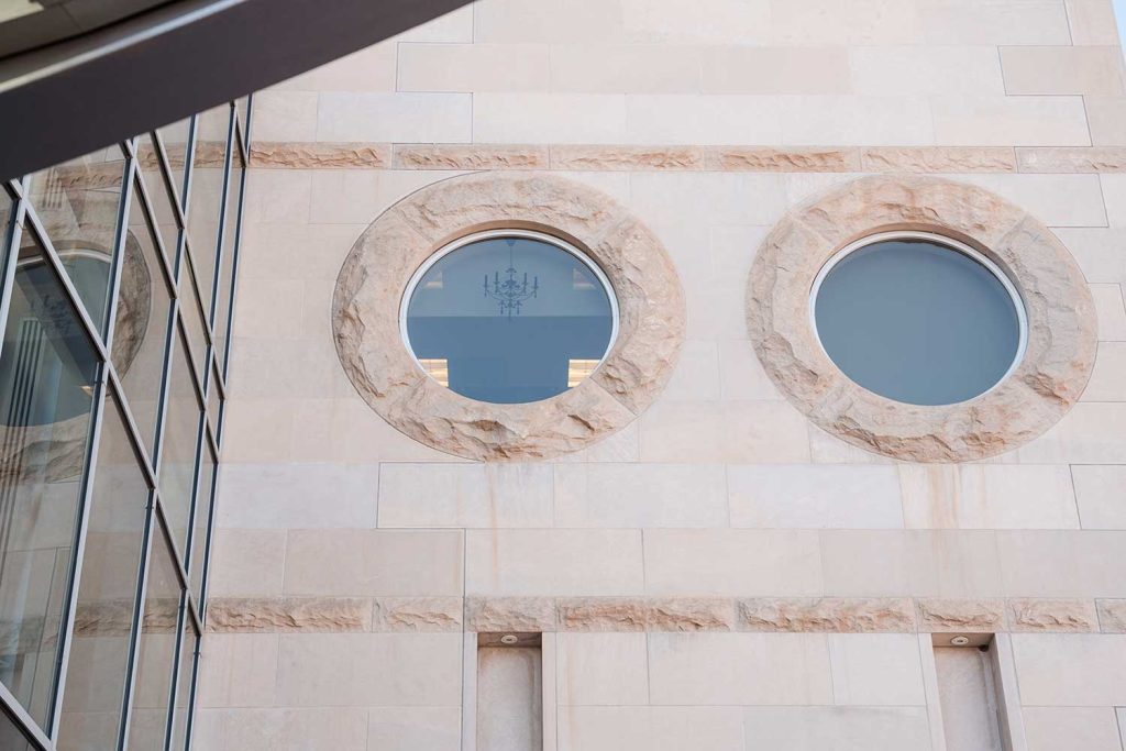 round windows of The Cable Center, Denver, CO